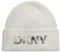 DKNY Damen Embossed City Logo Beanie-Mütze, Elfenbein, Einheitsgröße