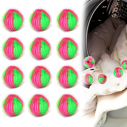 12 Pcs Bolas Atrapa Pelos Lavadora, Reutilizable Bolas de Lavado, para Mascotas Quita Pelos Mascota Lavadora, Quita Pelusa Lana y Cabello de la Ropa en la Lavadora atrapa pelos lavadora quita pelos