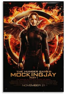 EGLOBICH Poster Tribute von Panem, Mockingjay, Teil 1, TV-Show-Poster, Wandkunst, dekoratives ästhetisches Leinwandposter, 30 x 45 cm, Motiv: Hunger Games Mockingjay, Teil 1