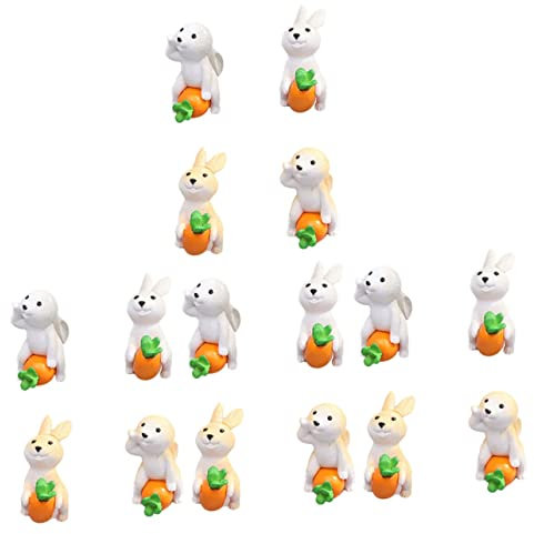 BESPORTBLE 4 Sätze Bescherung Weihnachten Weinachts Living Room Decoration Figuren Osterhasen-Dekorationen Häschen Gartenschmuck Miniatur-Kaninchen-dekore Plastik 4 Stück * 4