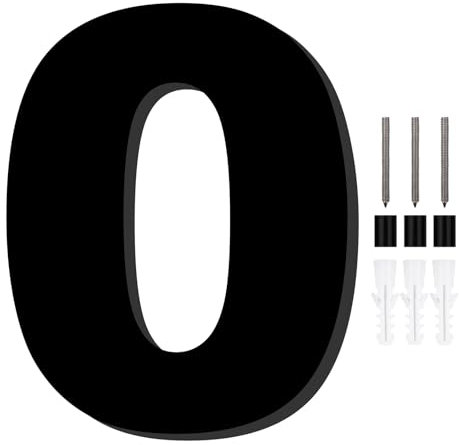 1 Pièce Numéro Boite aux Lettres,Chiffre Boite aux Lettres Exterieure,Chiffres de Boite aux Lettres,Numero de Rue,Numero de Maison Exterieur,Plaque Numero Maison Exterieur,Hauteur 20cm(Numéro 0)