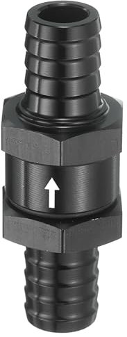 sourcing map 14 mm Kraftstoff-Rückschlagventil, Rückschlagventil, Rückschlagventil, Aluminiumlegierung, Steuerzubehör für Benzin, Diesel, Gas, Öl, Luft, Wasser, Schwarz