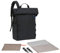 LÄSSIG Baby Wickelrucksack Wickeltasche Rucksack mit Wickelunterlage, Kinderwagenbefestigung, Flaschenhalter nachhaltig produziert/GRE Outdoor Rolltop Backpack black