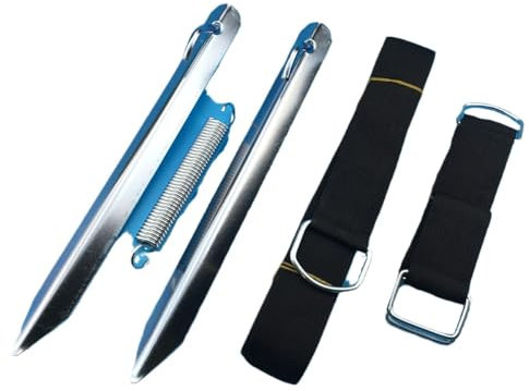 SavingBird Heavy Duty Awning Tie Down Kit, Storm Protection Straps for Caravan, Motorhome, RV & Camping Tents – Includes Ground Spikes & Spring Set – Secure Windproof Canopy Accessories