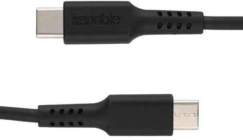 kenable USB-C to USB-C Cable 65W Power Delivery Fast Charge & Data Sync Lead USB 2.0 480Mbps Black TPE 2m