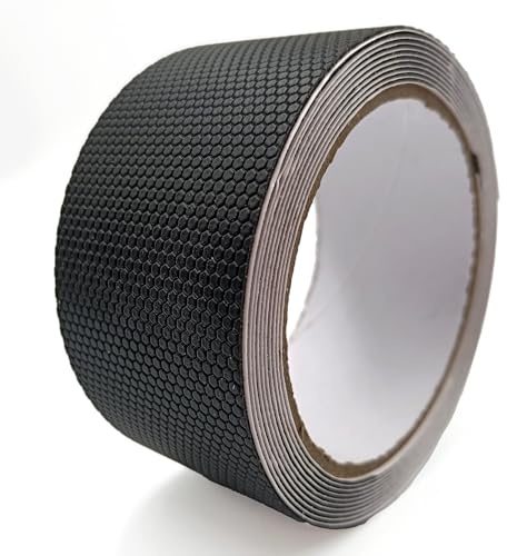 ONTWIE Nastro Antiscivolo in Gomma, 5cm x 3m Adesivo Antiscivolo in Gomma | Nastro Antiscivolo Adesive in Gomma con Antiscivolo Testurizzato, Forte Adesivo, per Mazza da Cricket, Maniglie