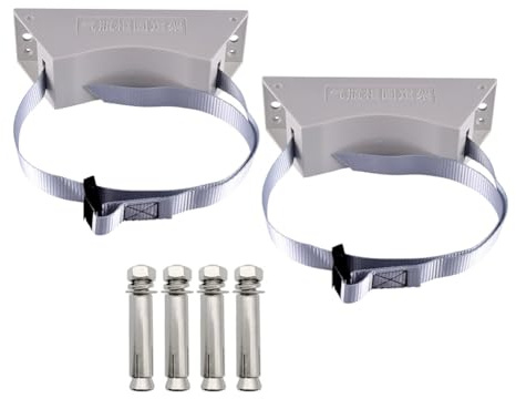 Qezodsx 2 Supports de Réservoir de Propane, Support de Bouteille de Gaz, Support Mural de Bouteille, Support de Bouteille de Gaz pour Adoucisseur D'Eau de Camping-Car, B