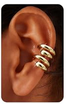 Kakonia Ear Cuff Gold/Silber Für Damen Fake Piercing Ohrringe Ohrclips Damen Ohne Ohrloch, 14 Karat Gold Ohrmanschette Clip on Knorpel Ohrringe, Hypoallergen Fake Helix Earcuffs in Geschenkbox