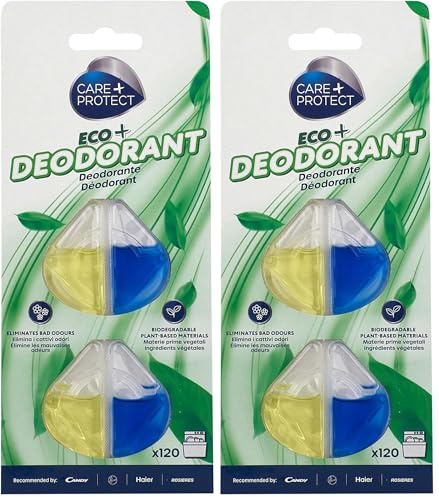 CARE+PROTECT ECO+ Spülmaschinen Deo, Zitrus I 2 Stck. Geschirrspüler Duft, 120 Spülgänge I Beseitigt unangenehme Gerüche zuverlässig & langanhaltend I Geschirrspüler Deo ohne Chemie & Mikroplastik