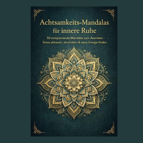 Achtsamkeits-Mandalas für innere Ruhe: 50 entspannende Mandalas zum Ausmalen – Stress abbauen, abschalten & neue Energie finden