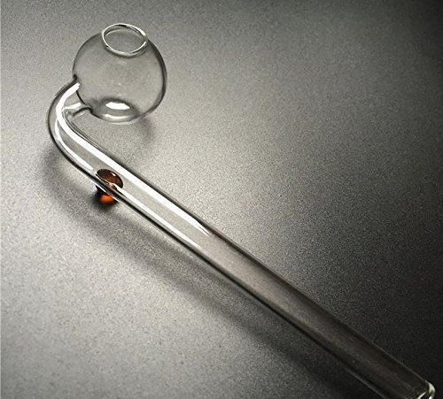 Pipa curvada de vidrio para aceite.