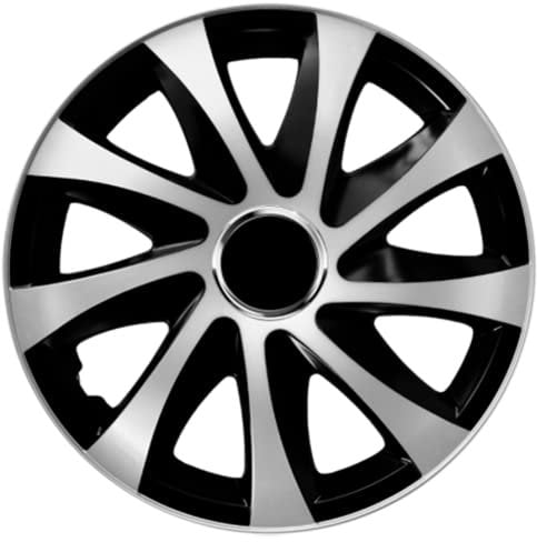 NRM Radzierblende Drift EXTRA schwarz/Silber 13 Zoll 4er Set