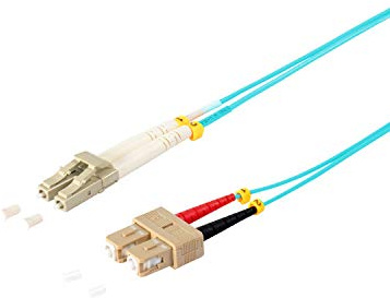 Kabelbude.eu LWL Glasfaser Duplex Patchkabel LC/SC 50/125µ OM3 3,00m