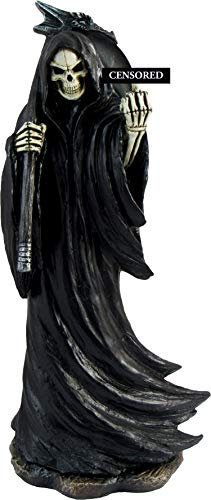 DWK Grim Grouch Reaper Flipping Bird handbemalte Figur