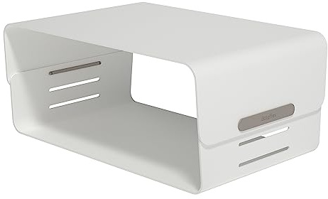 Dataflex Bento® Monitorständer - Verstellbar 120 Weiß - Höhenverstellbarer Monitorständer, optimiert die Körperhaltung, 20 kg Tragkraft, stabil und kratzfest, passend zur Bento® Ergonomic Toolbox