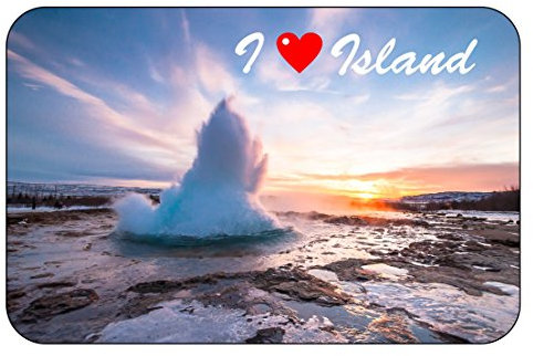 Cadora Magnetschild Kühlschrankmagnet I Love Island