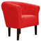 FORTISLINE Clubsessel Loungesessel Cocktailsessel Monaco 2 Mikrovelur W426_13 (Rot)