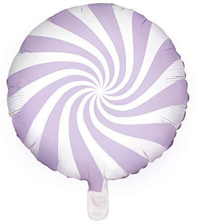 Folienballon Bonbon, Größe 45 cm, mit selbstschließendes Ventil (Lila)