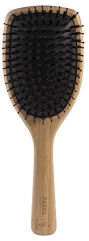 PARSA BEAUTY Profi Paddle Haarbürste groß – Haar Bürste aus FSC®-zertifiziertes Bambus mit Kunststoffstiften – Haarbürste ohne Ziepen für ein natürlich schönes Haarstyling – Hair brushes