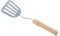 Stainless Steel Slotted Spatula - Kitchen Metal Turner for Cooking with Wooden Handle