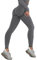 DUROFIT Scrunch Butt Leggings Damen High Waist Sport Leggings Po Push Up Leggings Booty Lift Leggins Gym Leggings Yoga Pants Ruched Sporthose Grau M