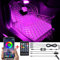 TABEN Umgebungslicht APP-Steuerung + RGB-Fernbedienung Auto Atmosphärenlicht Lampe DIY Refit 64 Farben Innenraum Fußraumbeleuchtung Dekoratives Licht 1W DC 12V-24V