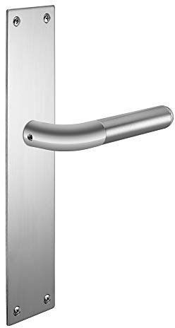 ck-türbeschläge Renovierungsgarnitur Langschild Q | 2 mm Schildstärke | V2A Edelstahl matt geb. | 250x55x2 mm | Angel (Blind)