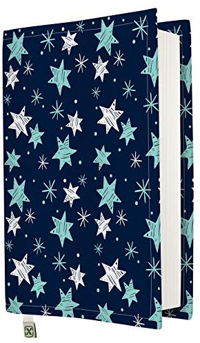 Couverture de livre - Couverture de livres durs pour livre, tissu lavable,imperméable,protecteur de livre - rembourré (Star M)
