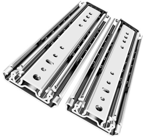 SHUHANG Schwerlast Schubladenschienen Schubladenauszug Vollauszug 800mm Schubladen Auszugsschienen Tragfähigkeit Kugelgelagerten 220 KG Ladekapazität Seitenmontage 1 Paar(2 Stück)