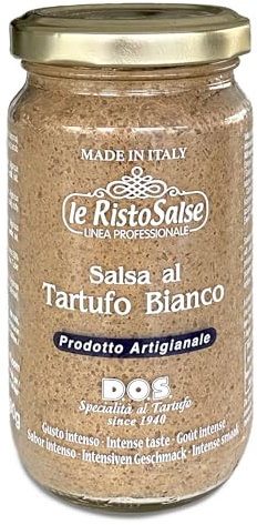Sauce à la truffe blanche 190g - Sauce prête utilisée dans les restaurants et les chefs professionnels - Truffe Italie Ombrie - Produit artisanal Ombrie - Fabriqué en Italie