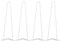 Wakects Lot de 4 pieds pour table à épingle à cheveux en acier, pieds à épingle au design industriel élégant pour tables à café, tables de salon, blanc, de 21 à 72 cm (41 cm)