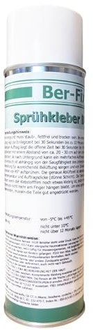 BerFix 6 x 500 ml colla spray permanente in schiuma di feltro BF140 con larghezza di spruzzo regolabile per incollare schiume aperte con poliestere e metallo, legno (auto, caravan, costruzione