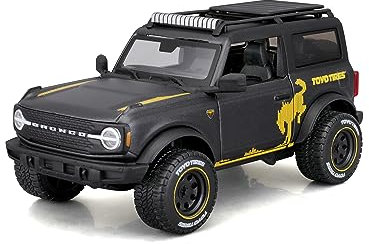 Maisto Ford Bronco Badlands Off-Road Series (2021): Modellauto im Maßstab 1:24, Türen beweglich, grau (532541)