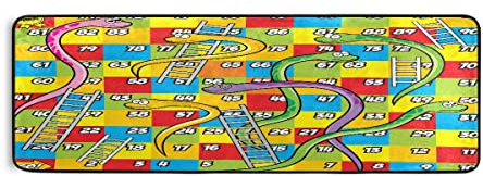 Hallway Runner Rugs Kitchen Floor Mats Laundry Farmhouse Living Room Decor Area Rug 72x24in Color Snake and Ladder Game