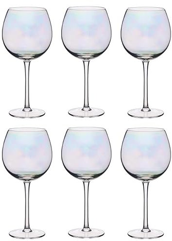 6er Set Weingläser BARCRAFT IRIDESCENT für 500ml bunt irisierend KitchenCraft