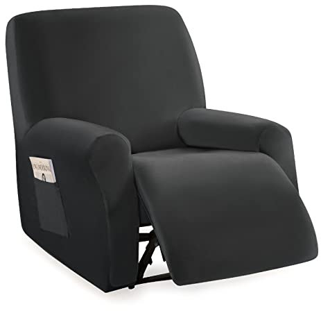 jianyana Sofa überzug Samt Relaxsessel Sesselbezug Elastisch Relaxsessel Bezüge mit Seitentasche 1 Sitzer, rutschfest Kompletten Stretchhusse für Relaxsessel Sesselbezug