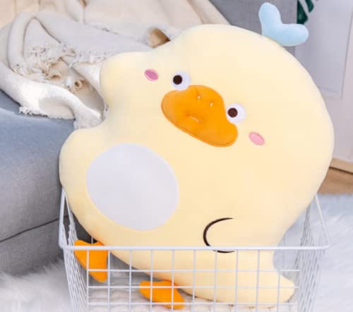 Enten Kuscheltier Plüsch Enten Kissen, Gelbes Ente Stofftier Weiches Plüschtierkissen Kawaii Enten Kissenpuppe Süße Stofftiere Kissen, Kuschelkissen für Kinder Frauen Weihnachten Valentin Geschenke