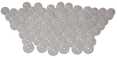 100 Bio Bällebad Bälle aus nachwachsenden Zuckerrohrrohstoffen (7cm Ø, Kristall 00)