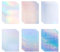 Holographische Aufkleber Papier 30 Blatt 6 Styles A4 (210x297mm) Druckbare Klare Vinyl Aufkleber Papier, Schnell Trocknen Rainbow Selbstklebend Aufkleber für Laser und Tintenstrahldrucker