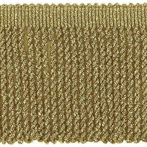 1,0 m Metallisierte Fransen 70 mm breit Light Gold Möbelborte Lurexborten Dekoborte Schnittfransen Tanzfransen Fransenband f. Gardinen