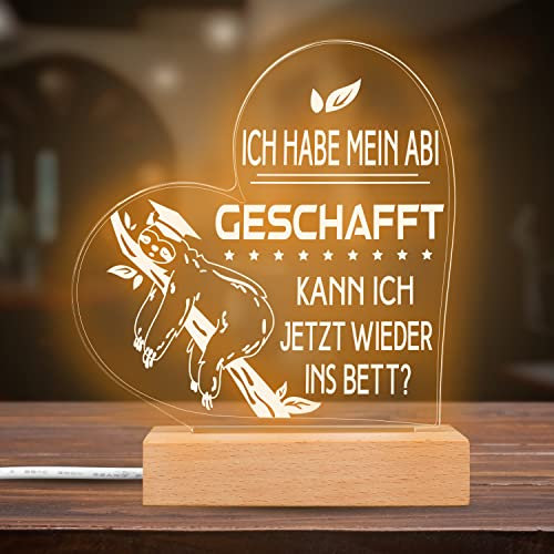 Rebundex Abitur 2023 Geschenke Schulabschluss Geschenk Abschluss Led Nachtlicht Lampe zum Bestandene Prüfung Geschenk für Abiturienten