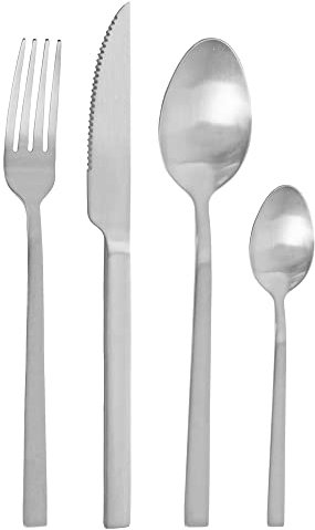 Pintinox 24tlg. Tafelbesteck Menübesteck Besteckgarnitur Tischbesteck Besteck-Set DUKE für 6 Personen, Hochwertiger 18/10 Edelstahl, Messer aus 13/0 Chromstahl (Steel), inkl. Microfasertuch