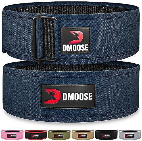 Dmoose Gewichthebergürtel, 4 Autolock Nylon Gürtel, Functional Training Bodybuilding Fitness Gürtel Für Kraftraining, Powerlifting, Weightlifting Belt, Back Support Männer Damen