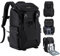 K&F Concept Kameratasche für Fotografen, Reisetasche für Stativ, Kameraobjektiv, Zubehör mit Laptopfach und Regenschutz, wasserdichte, multifunktionale Kamerataschen für DSLR-Kameras