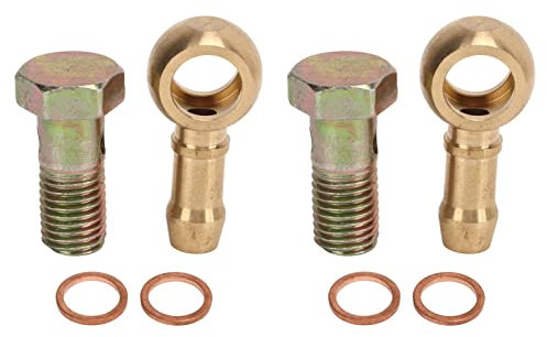 Lot de 2 raccords cannelés pour tuyau de banjo, M12 x 1,25 mm à 9,5 mm, kit de connecteur pour tuyau d'eau turbo