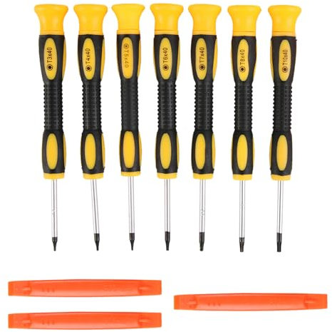 7 Pcs Torx Screwdriver Sets, T3 T4 T5 T6 T7 T8 T10 Precision Torque Torx Star Head Screwdriver Set Magnetic Small Screwdrivers Repair Kit, Mini Torque Screwdriver Compatible with PS5 PS4 PS3 Xbox 360