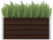 ARKEM Arriate de Acero galvanizado marrón 100x40x45 cm Jardinera Rectangular Jardinera Acero Balcon Macetas Exterior