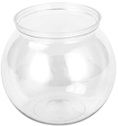Pnuokn Plastics Round Aquarium Unbreakable Crystal-Clear Fish Bowls 4 Sizes Vases for Candy Ornament Holder