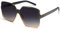 Dollger übergroße Quadratische Retro Sonnenbrille Damen Herren Große Mode Brille Schattierungen für Männer Frauen UV-Schutz,Grau