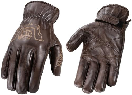 Rokker Tattoo Ape Motorrad Handschuhe, braun, 3XL